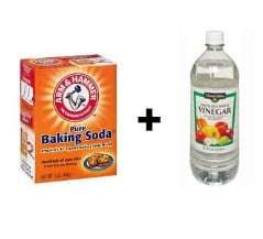 How to Dissolve Poop Stuck in the Toilet 1 Baking soda and vinegar