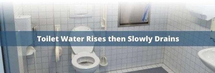 Toilet Water Rises then Slowly Drains