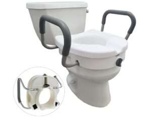 Carex EZ Lock Raised Toilet Seat with Handles