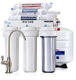 iSpring PH100 6 Stage Under Sink Reverse Osmosis Top Quality Drinking Water Filtration System