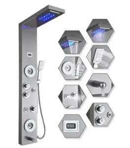 Best LED Rain Shower heads 5 ALLO & ALLO Stainless Steel Handheld and Fixed LED Shower head
