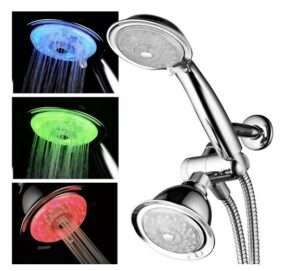 Luminex by PowerSpa 7-Color 24-Setting LED Shower Head Combo