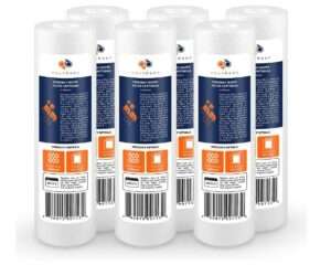 Best Sediment Filters for Well Water 3 Aquaboon 6 Pack – Best Micron Filter for Well Water for Any Standard RO Unit and Whole House Sediment Filtration