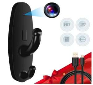 Best Invisible Mini Cameras for the Bathroom 3 Clothes Hook Hidden Camera NANIBO HD 1080P Spy Camera Clothes Hook Camera