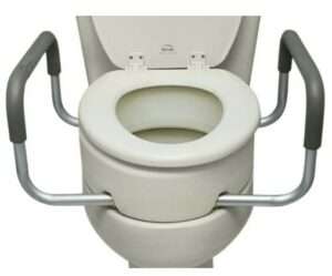 Essential Medical Elevated Toilet Seat with Padded Arms