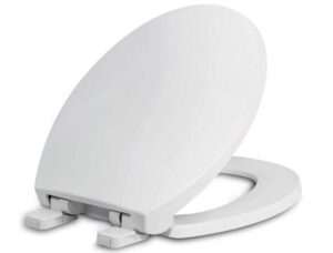 Slow Close Toilet seat with Lid Plastic White Color Come with Two Sets of Parts