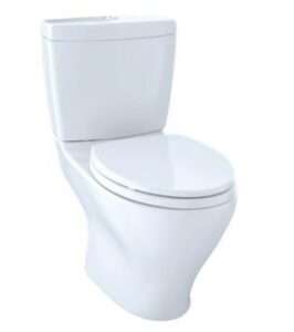 Best Compact Toilet for Small Bathrooms 9 TOTO CST412MF.01 Dual Flush Elongated Cotton White Toilet