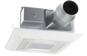 Whisperfit EZ Retrofit Extremely Quiet Bathroom Exhaust Fan with Light Heater