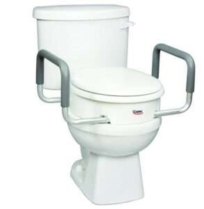 Carex 3.5 Inch Raised Toilet Seat with Arms