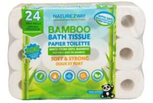 NATUREZWAY 24 PACK Premium Bamboo Toilet Paper