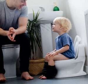 Nuby My Real Potty Training Toilet with Life Like Flush Button Sound for Toddlers Kids
