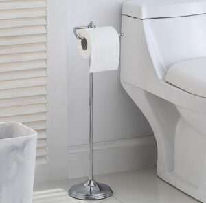SunnyPoint Bathroom Free Standing Toilet Tissue Paper Roll Holder Stand