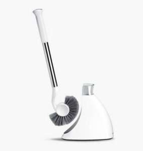 simplehuman Toilet Brush with Caddy Stainless Steel White