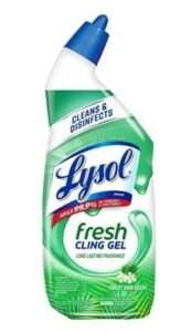 Lysol Toilet Bowl Cleaner Gel, For Cleaning and Disinfecting, Stain Removal, Forest Rain Scent