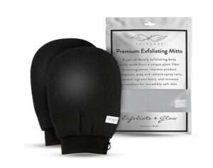 Best Must-Have Shower Products for Bathroom 3 Seraphic Skincare Korean Exfoliating Mitts (2pcs) Microdermabrasion at Home Exfoliating Gloves