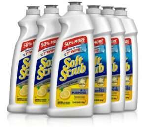 Soft Scrub All Purpose Cleaner, Surface Cleanser, Lemon, 36 Fluid Ounces, 6 Count 