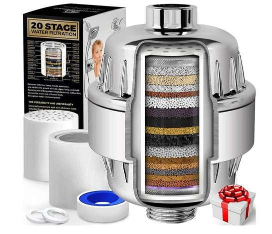 What Is a Fluoride Shower Filter and How Does It Work? 4 AquaHomeGroup 20 Stage Shower Filter