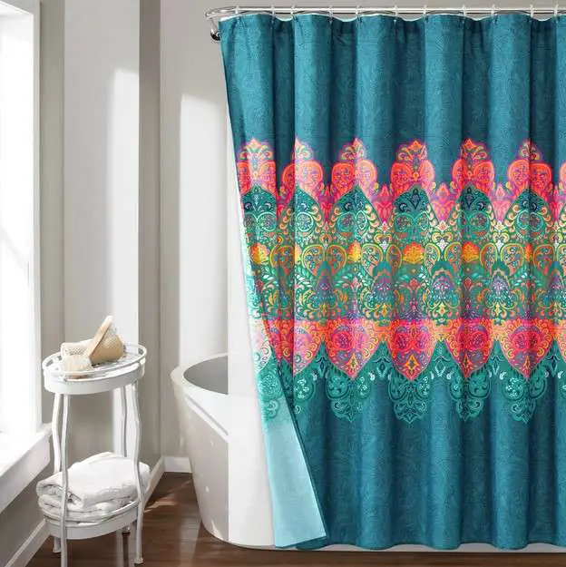 Shower Curtain Ideas for Bathroom: Transforming your Bathroom with Style 5 Bohemian and Vibrant