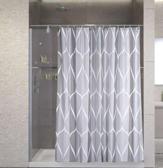 Hang a Unique Shower Curtain