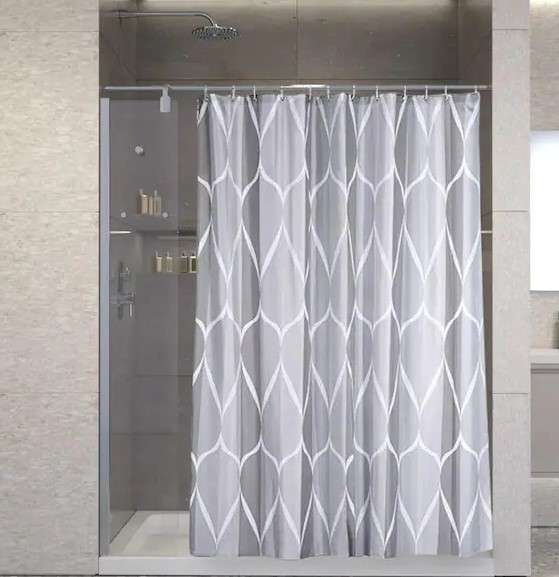 Decorating Ideas For Glass Shower Doors 3 Hang a Unique Shower Curtain