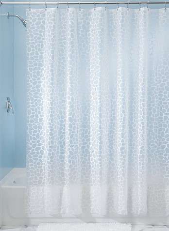 InterDesign Pebblz Shower Curtain with Built-In Liner