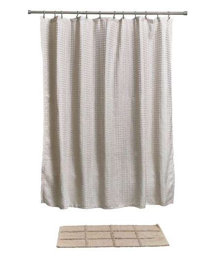 Best Waffle Shower Curtain – The Perfect Addition to Your Bathroom 5 InterDesign Waffle Weave Fabric Shower Curtain