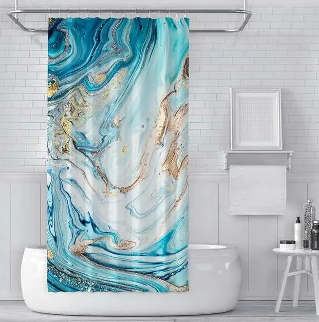 Light and Bright shower curtain