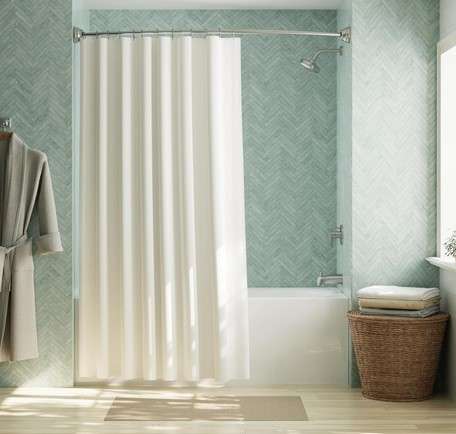 Best Hookless Shower Curtain with Liner 7 Maytex Water Repellent Fabric Shower Curtain with Detachable Liner