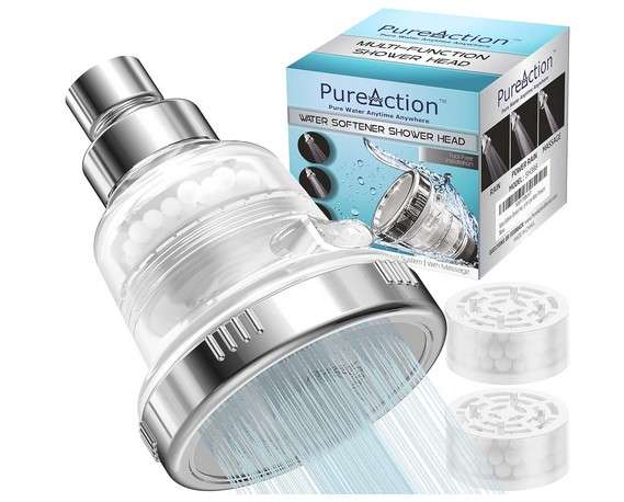 PureAction Water Softener Shower Head Filter for Hard Water
