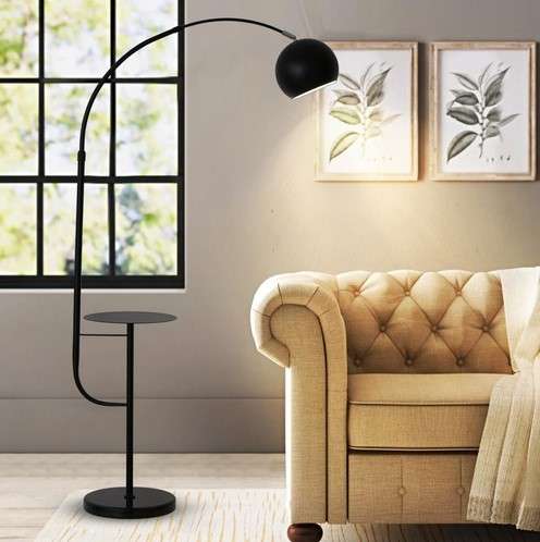 Arc Floor Lamp with Tables