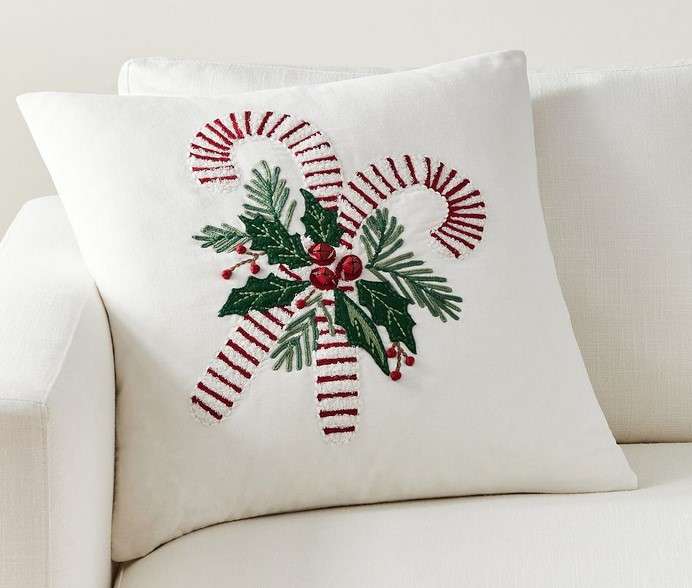 17 Christmas Pillow Covers for a Festive Holiday Home 23 Candy Cane Pillow Cover