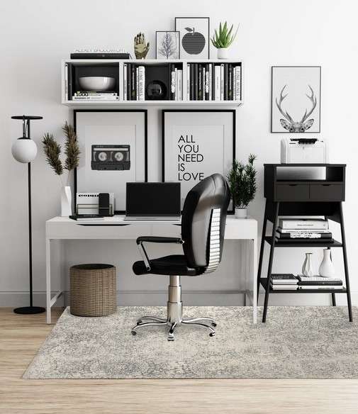 15 Inspirational Home Office Designs for Maximum Productivity 14 Chair Mat home officee design