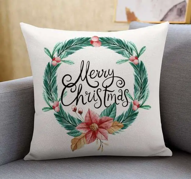 Christmas Wreath Pillow Cover