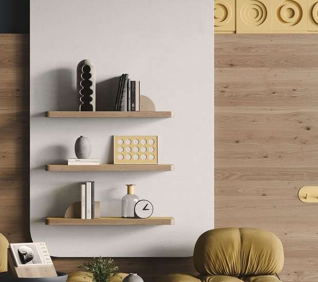 20 Floating Shelf Design Ideas To Transform Your Home 4 Create a Cohesive Look with Matching Floating Shelves
