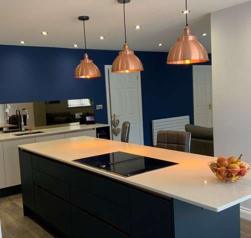 12 Modern Kitchen Color Ideas for a Stylish Look 6 Dusty Blue and Copper