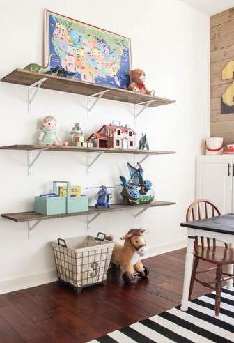 12 Genius Toy Storage Ideas for a Tidy Living Room 8 Floating Shelves 2