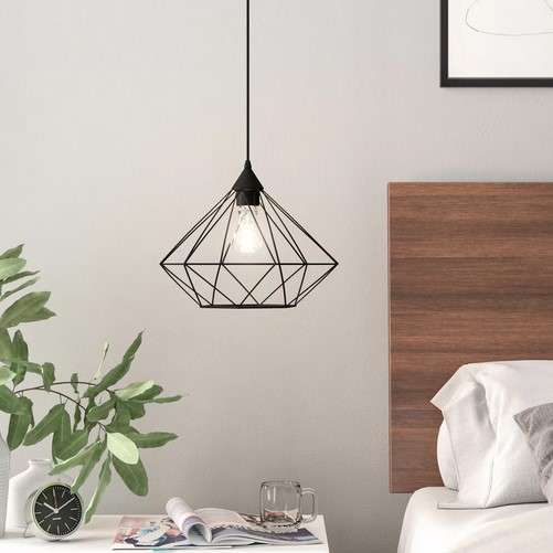 12 Hanging Lamp Ideas for Bedroom 1 Geometric Hanging Lamp