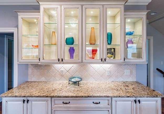 13 Kitchen Cabinets to Ceiling Ideas for a Stylish, Functional Space 3 Glass Front Cabinets
