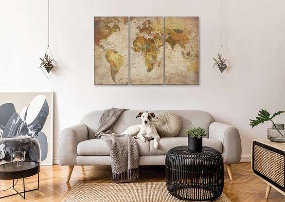 Hang Artwork accent wall