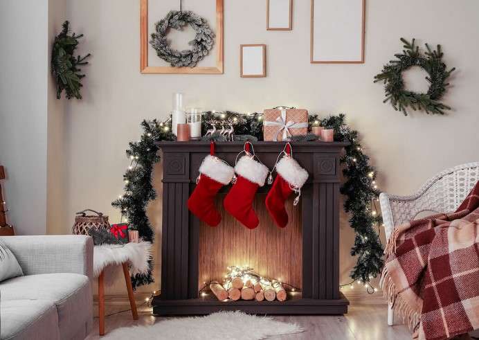 Get Festive: 15 Christmas Décor Ideas for Living Room Bliss 5 Hang Christmas Stockings