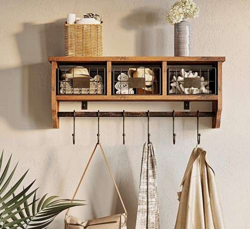 Hang Shelves and Baskets Together