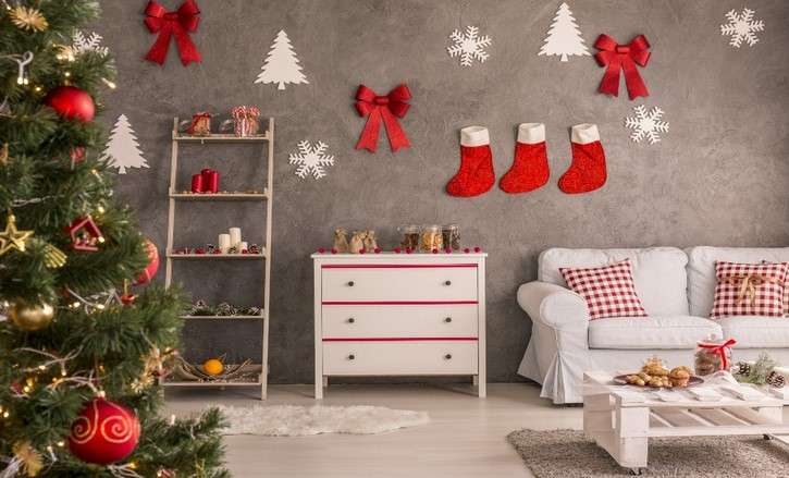 Get Festive: 15 Christmas Décor Ideas for Living Room Bliss 23 Hang a Christmas Scene on the Wall