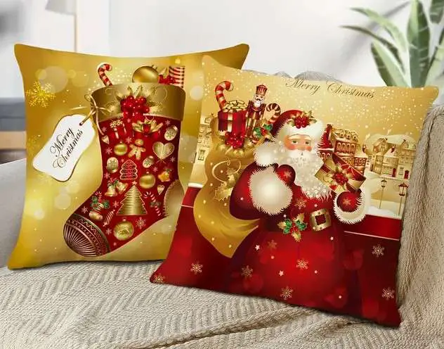 17 Christmas Pillow Covers for a Festive Holiday Home 7 Holiday Print Pillow Cover