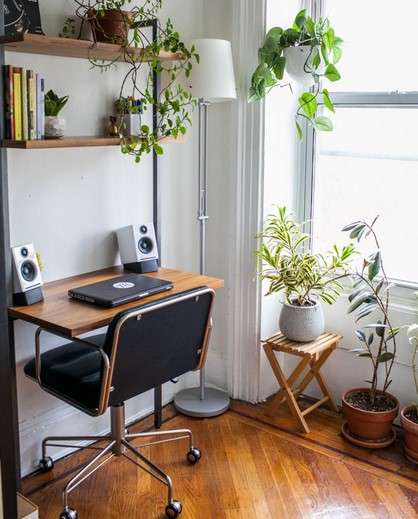 Incorporate Greenery home office design