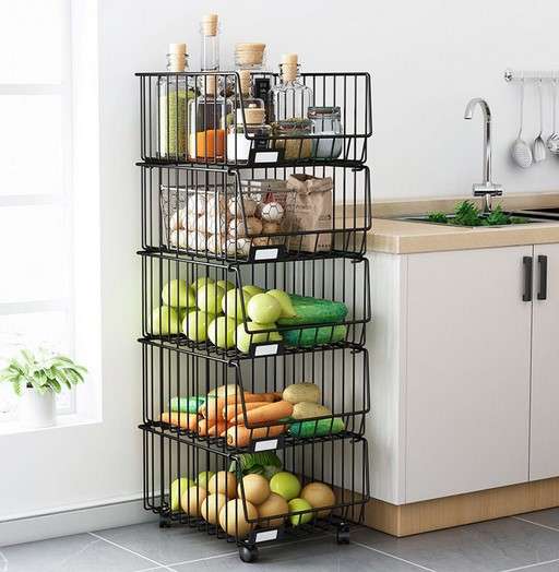 Creative Solutions: 12 Clever Kitchen Storage Ideas for Small Spaces 13 Install Stackable Shelves