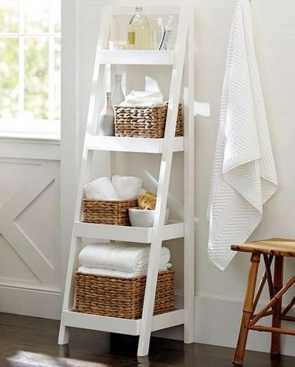 14 Bathroom Storage Ideas That Will Transform Your Morning Routine 19 Ladder Shelves