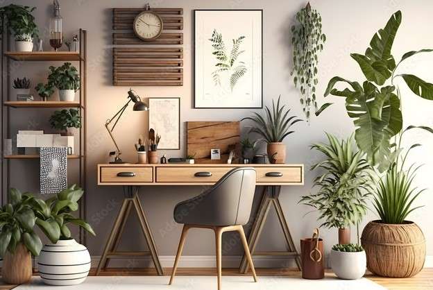 15 Inspirational Home Office Designs for Maximum Productivity 4 Natural Elements Home Office Designs