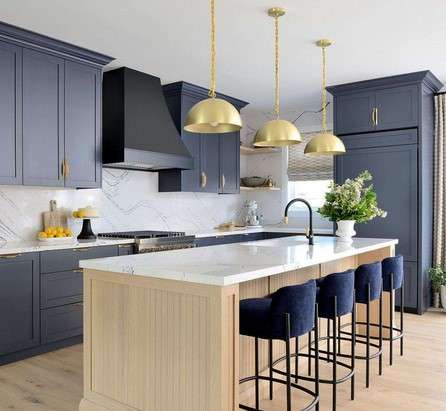 12 Modern Kitchen Color Ideas for a Stylish Look 13 Navy and Silver