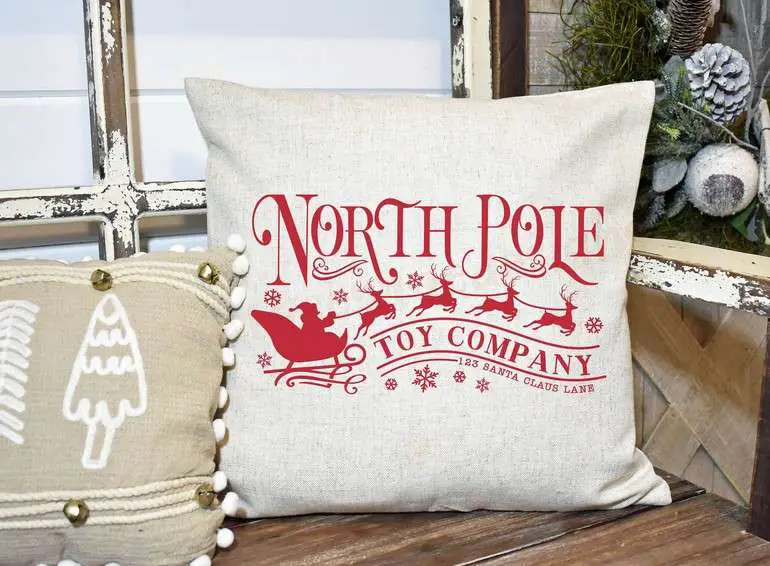 17 Christmas Pillow Covers for a Festive Holiday Home 27 North Pole Pillow Cover