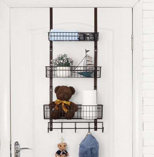 14 Bathroom Storage Ideas That Will Transform Your Morning Routine 23 Over-the-Door Baskets